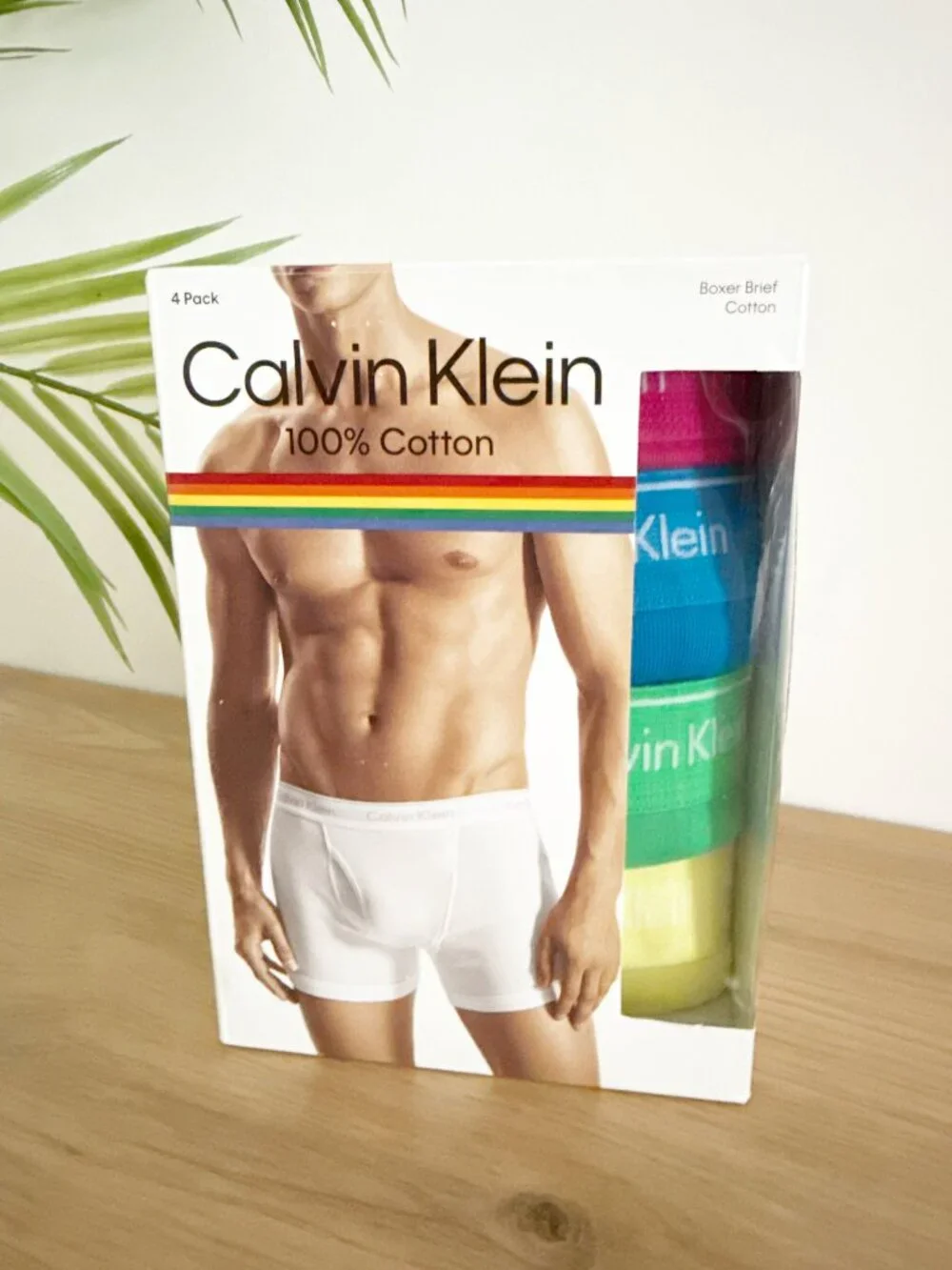 NEW Calvin Klein PRIDE Collection 4 Pack 100% Cotton Boxer Briefs Size Large (L)